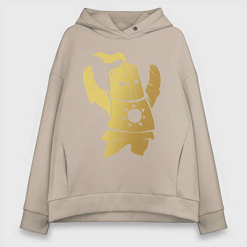 Женское худи оверсайз Praise the Sun! / Миндальный – фото 1