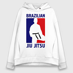 Толстовка оверсайз женская Brazilian Jiu jitsu, цвет: белый