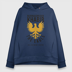 Толстовка оверсайз женская Khabib: The Eagle, цвет: тёмно-синий