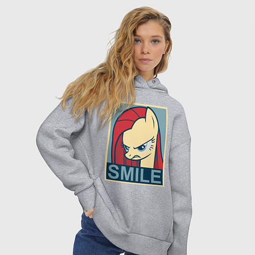 Женское худи оверсайз MLP: Smile / Меланж – фото 3