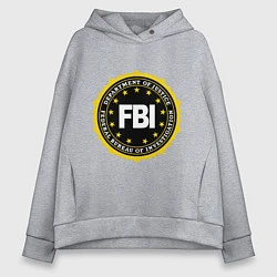 Толстовка оверсайз женская FBI Departament, цвет: меланж