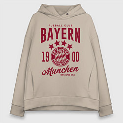 Толстовка оверсайз женская Bayern Munchen 1900, цвет: миндальный