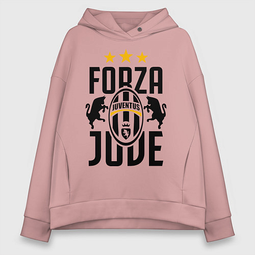 Женское худи оверсайз Forza Juve / Пыльно-розовый – фото 1
