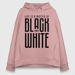 Толстовка оверсайз женская Juventus: Black & White, цвет: пыльно-розовый