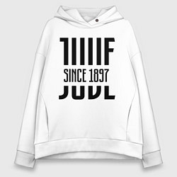 Толстовка оверсайз женская Juve Since 1897, цвет: белый