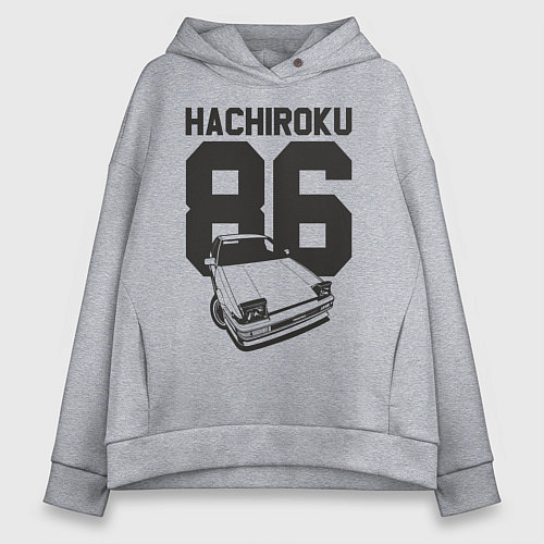 Женское худи оверсайз Toyota AE86 Hachiroku / Меланж – фото 1