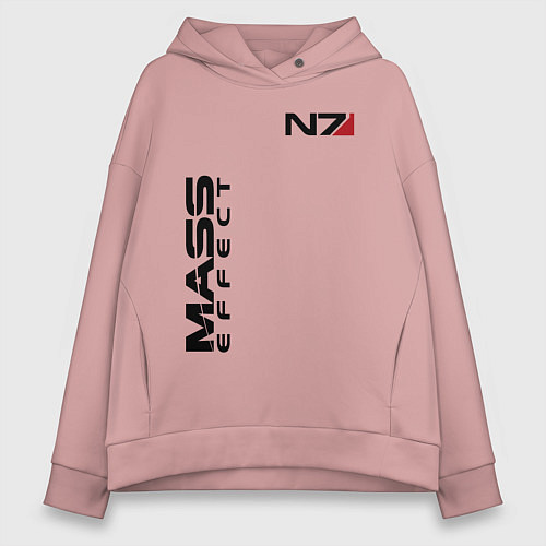 Женское худи оверсайз MASS EFFECT N7 / Пыльно-розовый – фото 1