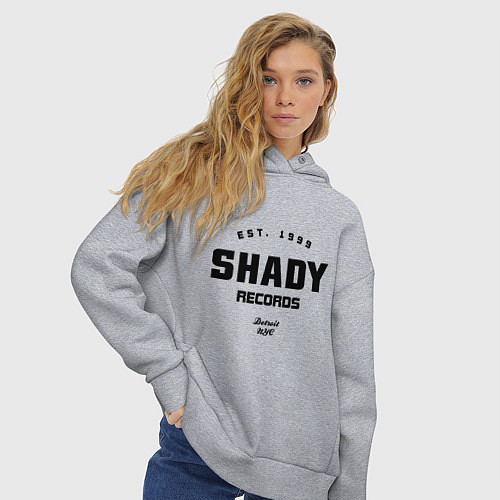 Женское худи оверсайз Shady records / Меланж – фото 3