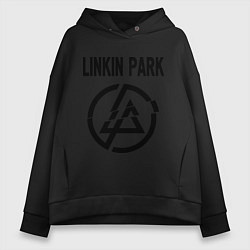 Толстовка оверсайз женская Linkin Park, цвет: черный