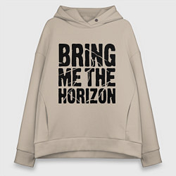 Толстовка оверсайз женская Bring me the horizon, цвет: миндальный