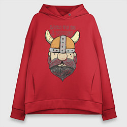 Толстовка оверсайз женская Born to be a Viking, цвет: красный
