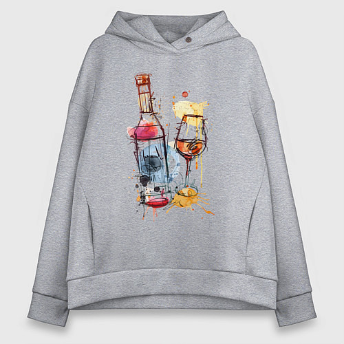 Женское худи оверсайз Винишко / Меланж – фото 1