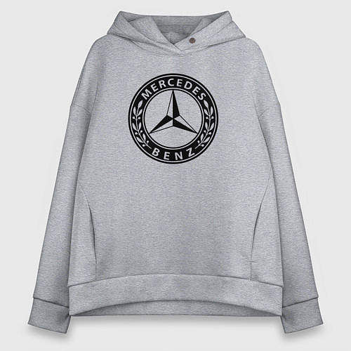 Женское худи оверсайз MERCEDES-BENZ: Classic / Меланж – фото 1