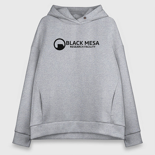 Женское худи оверсайз Black Mesa: Research Facility / Меланж – фото 1