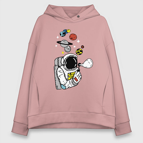 Женское худи оверсайз Cosmos / Пыльно-розовый – фото 1