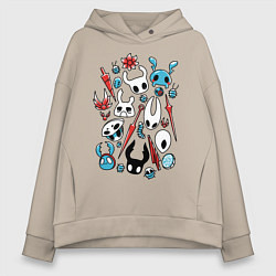 Толстовка оверсайз женская Hollow Knight, цвет: миндальный