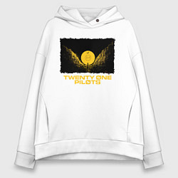 Толстовка оверсайз женская TWENTY ONE PILOTS TOP, цвет: белый