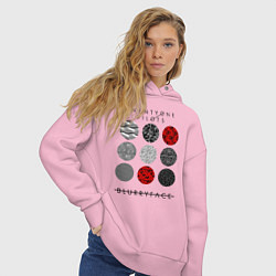 Толстовка оверсайз женская TOP: Blurryface цвета светло-розовый — фото 2