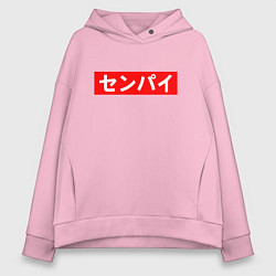Толстовка оверсайз женская SENPAI, цвет: светло-розовый