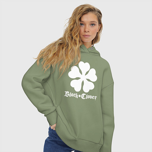 Женское худи оверсайз Black Clover / Авокадо – фото 3