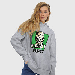 Толстовка оверсайз женская BFG, цвет: меланж — фото 2