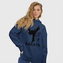 Толстовка оверсайз женская Karate craftsmanship, цвет: тёмно-синий — фото 2