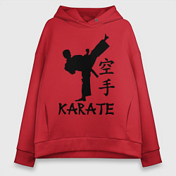 Толстовка оверсайз женская Karate craftsmanship, цвет: красный