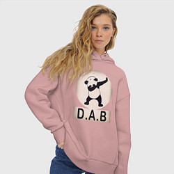 Толстовка оверсайз женская DAB Panda, цвет: пыльно-розовый — фото 2