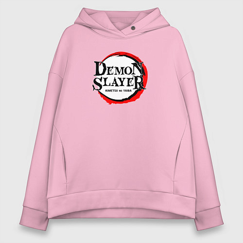 Женское худи оверсайз KIMETSU NO YAIBA / Светло-розовый – фото 1