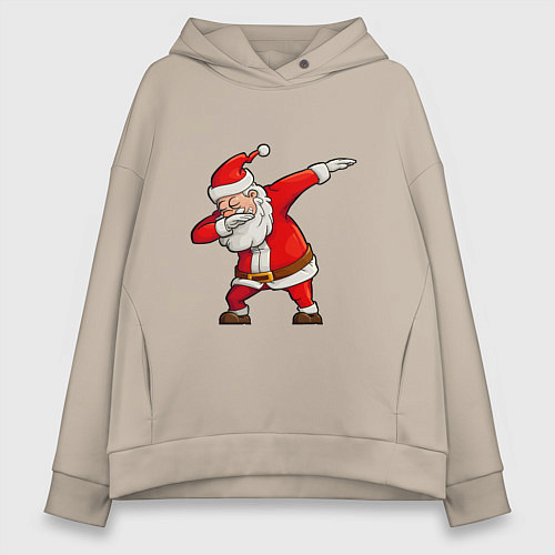 Женское худи оверсайз Dab Santa / Миндальный – фото 1