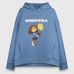 Толстовка оверсайз женская UNDERTALE, цвет: мягкое небо