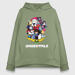 Толстовка оверсайз женская UNDERTALE, цвет: авокадо