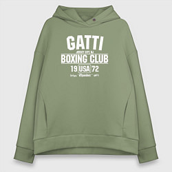 Толстовка оверсайз женская Gatti Boxing Club, цвет: авокадо