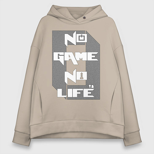 Женское худи оверсайз No Game No Life Zero / Миндальный – фото 1