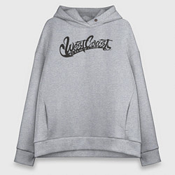 Толстовка оверсайз женская West Coast Customs, цвет: меланж