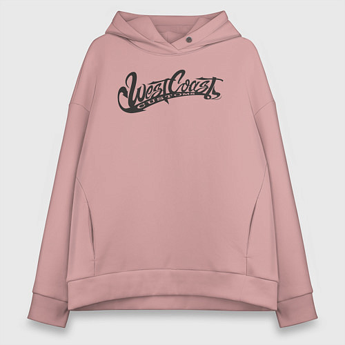 Женское худи оверсайз West Coast Customs / Пыльно-розовый – фото 1