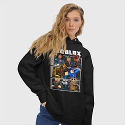 Толстовка оверсайз женская ROBLOX, цвет: черный — фото 2