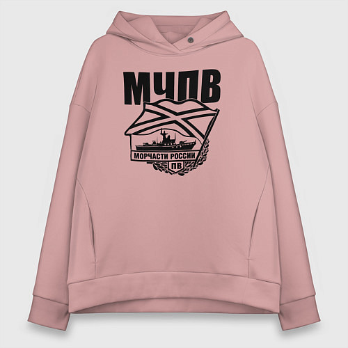 Женское худи оверсайз МЧПВ / Пыльно-розовый – фото 1