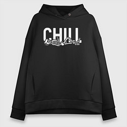 Толстовка оверсайз женская Chill, цвет: черный