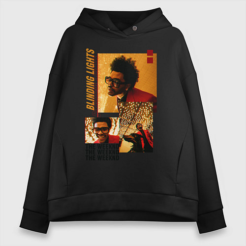 Женское худи оверсайз BLINDING LIGHTS / Черный – фото 1