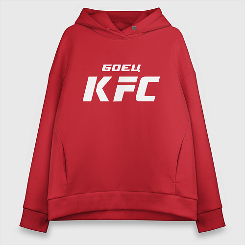 Женское худи оверсайз Боец KFC / Красный – фото 1