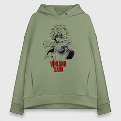 Толстовка оверсайз женская Vinland saga Thorfinn, цвет: авокадо
