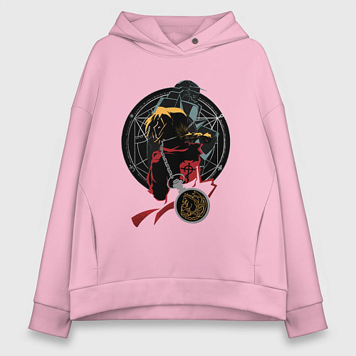 Женское худи оверсайз Стальной алхимик / Светло-розовый – фото 1