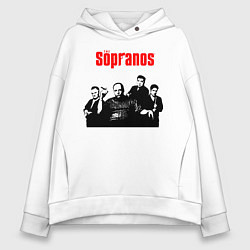 Толстовка оверсайз женская Сопрано постер, цвет: белый