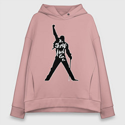 Толстовка оверсайз женская Queen - The Show Must Go On, цвет: пыльно-розовый