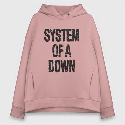 Женское худи оверсайз System of a down / Пыльно-розовый – фото 1