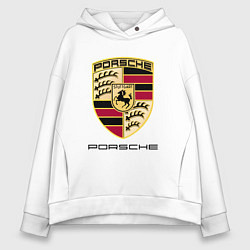 Толстовка оверсайз женская PORSCHE, цвет: белый