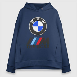 Толстовка оверсайз женская BMW BOSS, цвет: тёмно-синий