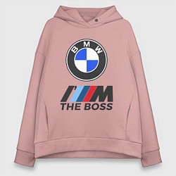 Толстовка оверсайз женская BMW BOSS, цвет: пыльно-розовый