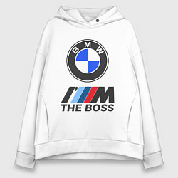 Толстовка оверсайз женская BMW BOSS, цвет: белый